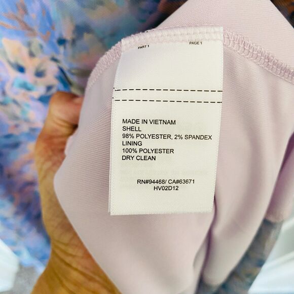 NWT LAUNDRY by SHELLI SEGAL Multi Color Floral Romantic Mesh Wrap Dress Size 16 - Picture 11 of 11